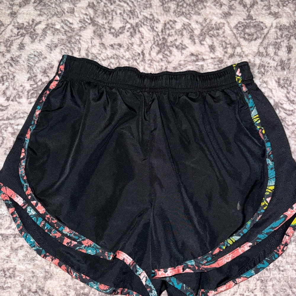 Nike Black Women's Shorts with Multicolor Trim